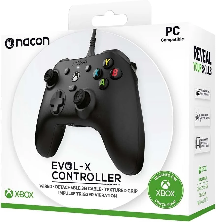 Nacon EVOL-X valdiklis (Juodas)