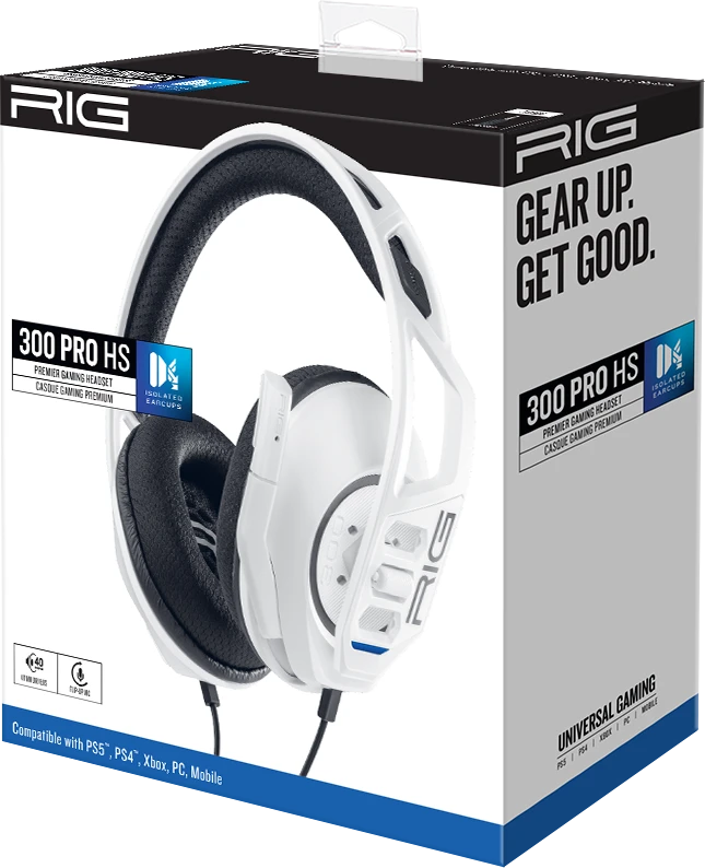 Nacon RIG 300 Pro HS laidinės žaidimų ausinės (juodos) | XBOX/PS4/PS5/Nintendo Switch