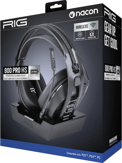 Nacon RIG 800 PRO HS belaidės žaidimų ausinės (juodos) | PS4/PS5