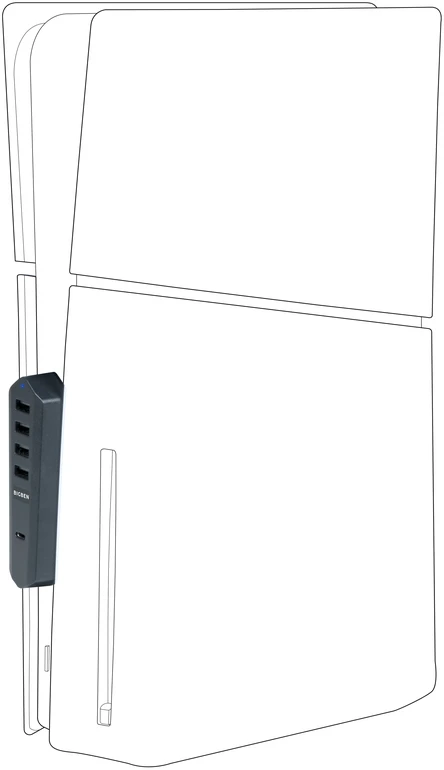 Nacon USB šakotuvas juodas PS5 plonas