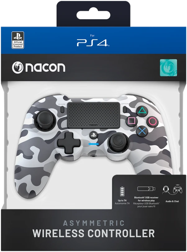 Nacon Asymmetric Playstation 4 laidinis valdiklis (Camo Pilkas)