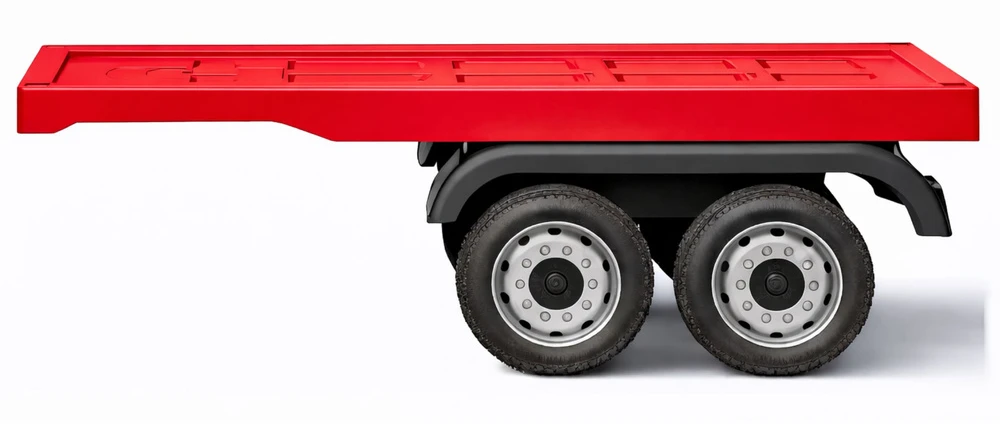 Lean Cars Raudona Mercedes Actros akumuliatorinė puspriekabė