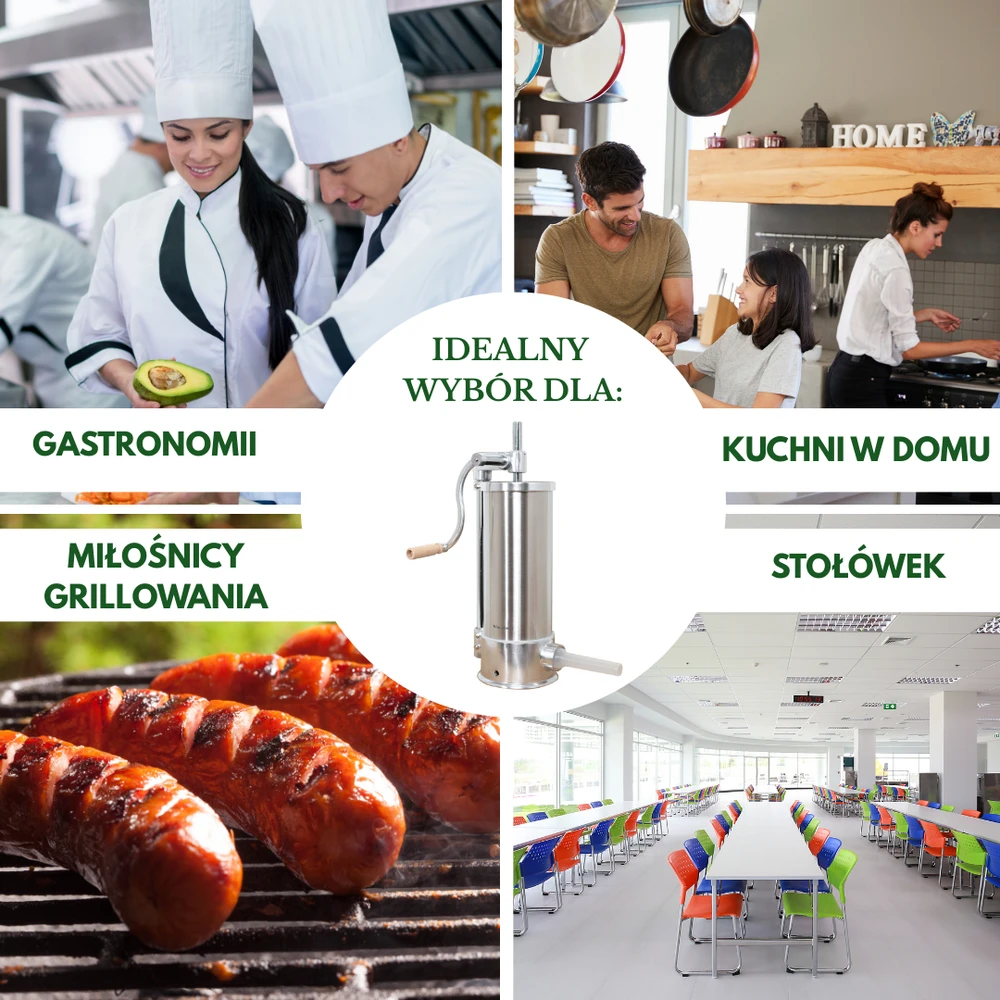 Nadziewarka Dešrų kimštuvas, 5kg talpos, vertikalus, nerūdijančio plieno, Klausberg, kb-7927