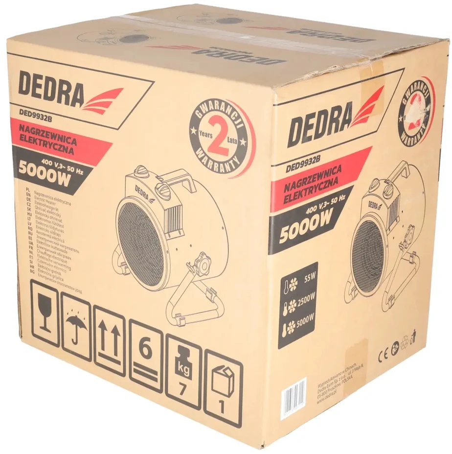 Dedra Elektrinis ildytuvas 5000W 400V
