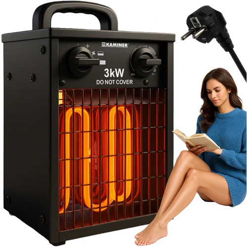 Elektrinis šildytuvas Kaminer 3000W, IPX4