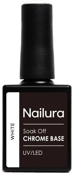 Nailura - Chromo pagrindo baltas gelis - baltas - 10 ml