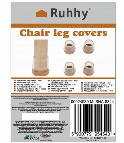 Kėdžių kojų apsaugos nuo grindų braižymo - rinkinys 4 vnt Ruhhy