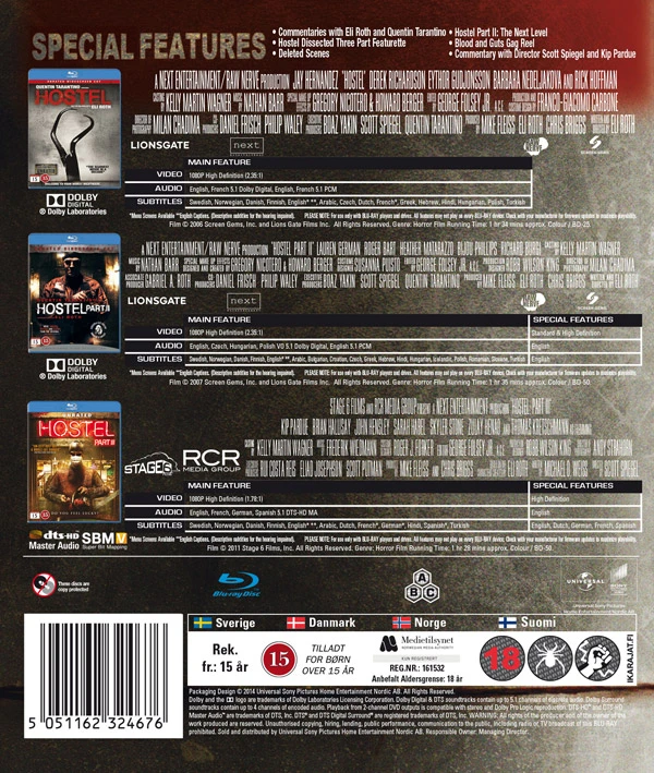 Nakvynės namai I-II-III dalys - 3 Blu-ray dėžutės rinkinys