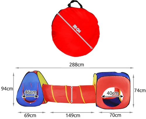 3in1 vaikiška palapinė Kruzzel 23871