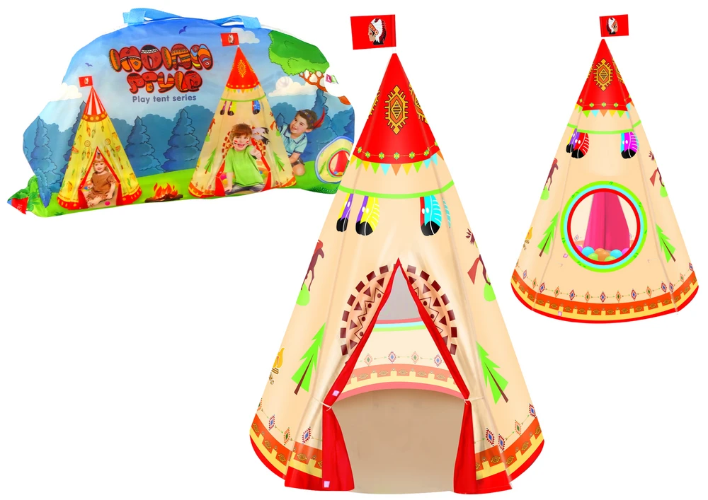 Lean Toys Palapinė vaikams Tipi Indian Garden Style, 160 x 105 cm