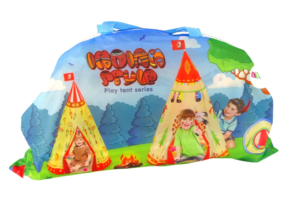 Lean Toys Palapinė vaikams Tipi Indian Garden Style, 160 x 105 cm