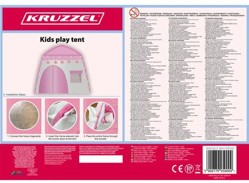 Kruzzel Vaikiška palapinė NAMAI + žibintai 23472