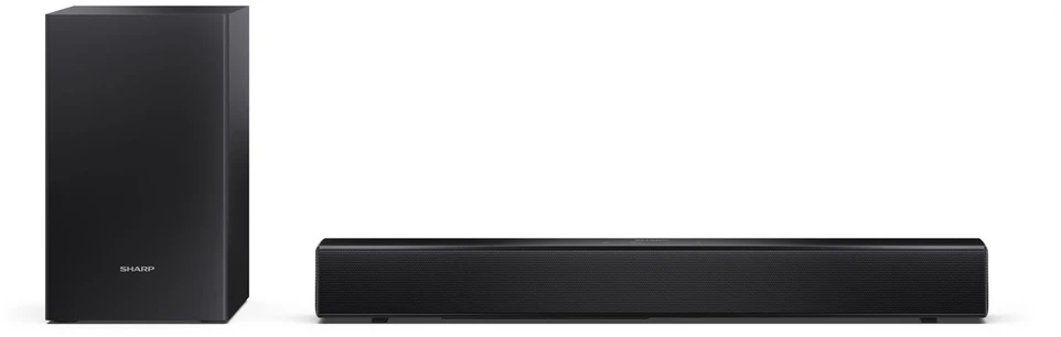 Namų kino sistema Sharp Compact 2.1 Soundbar with Wireless Subwoofer | HT-SBW121 | 240 W | Bluetooth | Belaidė jungtis | Juodas