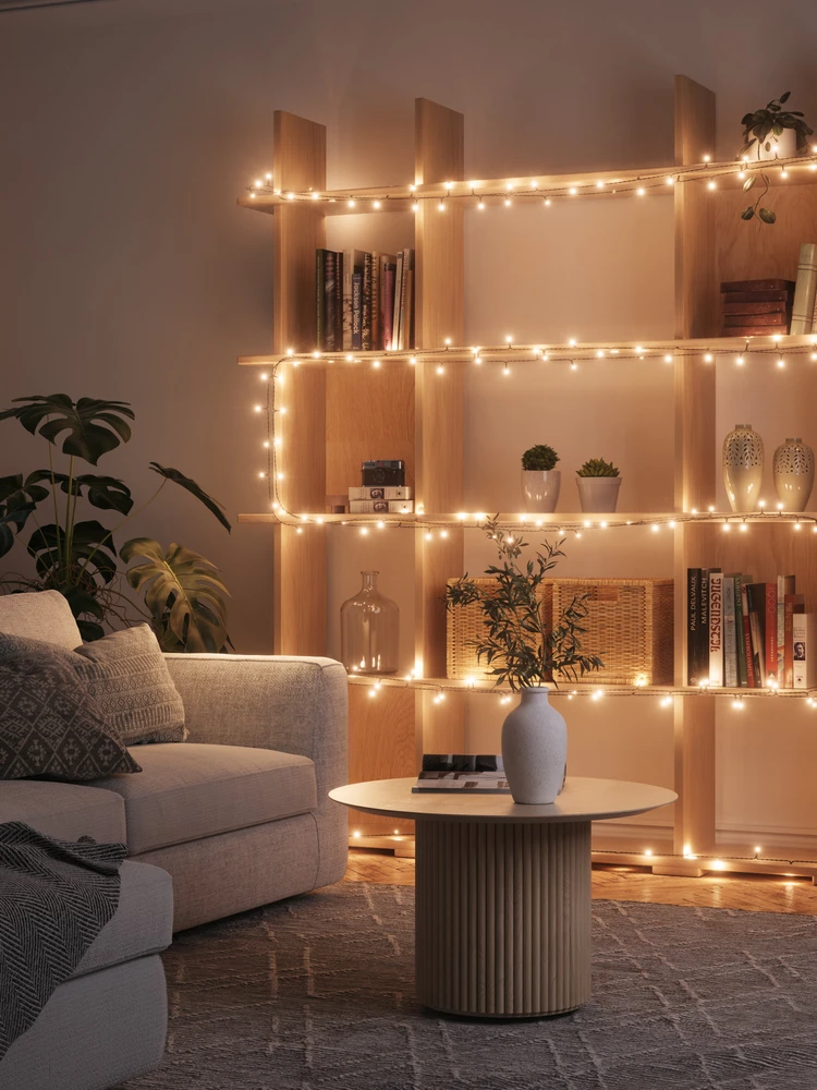 „Nanoleaf|1D Outdoor Holiday String Lights Starter Kit“ 250LED 20m|18 W|RGBW|Wi-Fi, svarbu