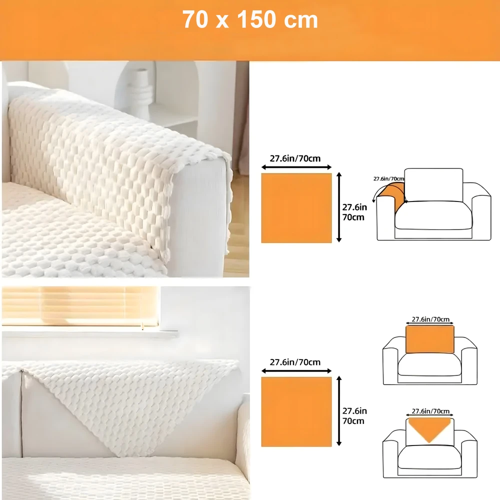 Narzuta Užklotas sofai, foteliui, neslystantis, elastingas 70x150cm