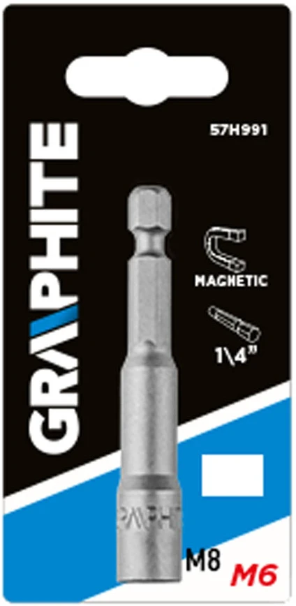 Graphite Grafitinis magnetinis antgalis 6 x 65 mm, 1/4 colio kotas