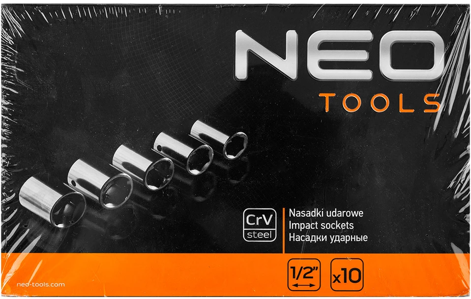 Neo Šešiakampių smūginių lizdų rinkinys 10-24mm 10vnt (12-101)
