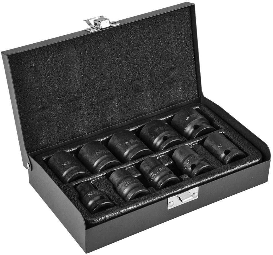 Neo Šešiakampių smūginių lizdų rinkinys 10-24mm 10vnt (12-101)