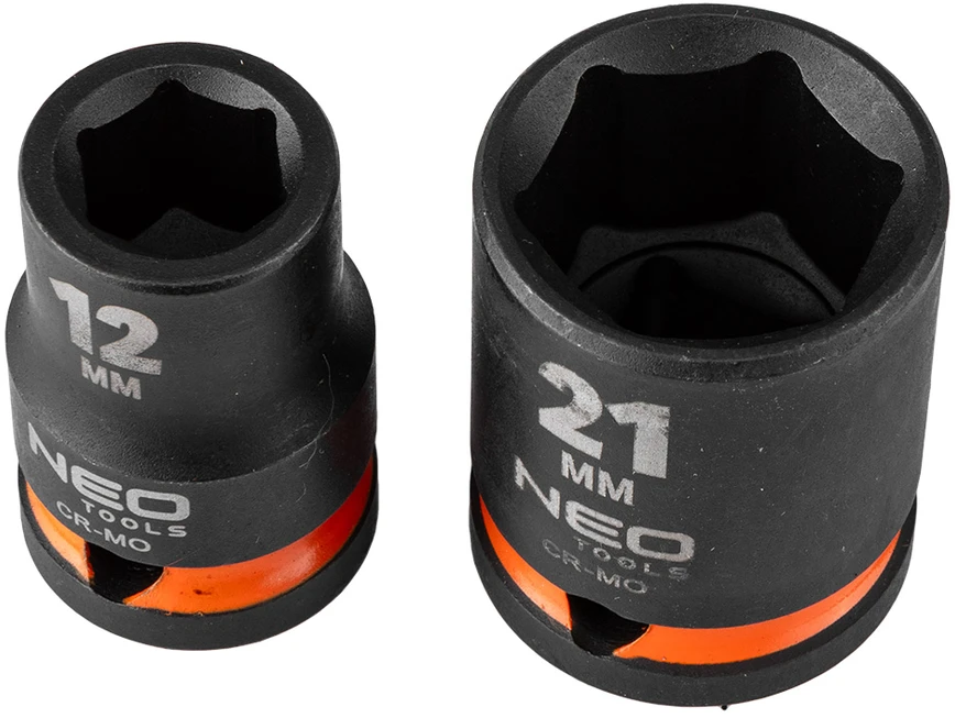 Neo Šešiakampių smūginių lizdų rinkinys 10-24mm 10vnt (12-101)