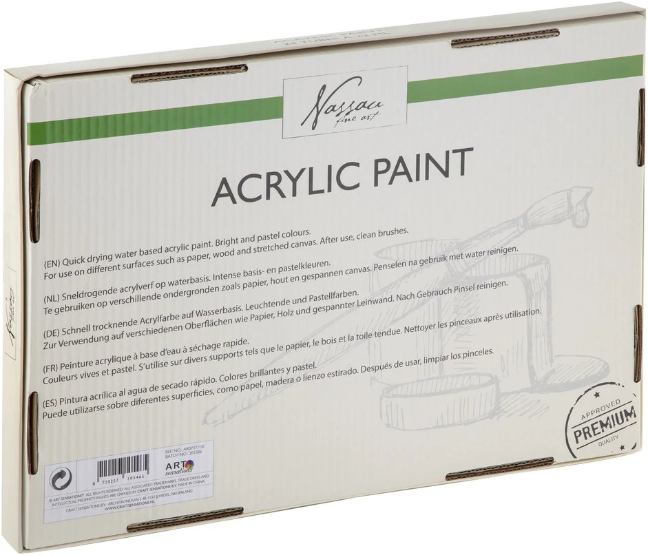 Nassau - Akrilinių dažų rinkinys 24 x 22 ml - (K-AR0737/GE)