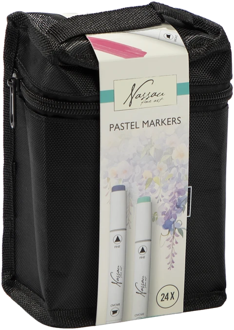 „Nassau“ – pasteliniai apvalūs dvigubi žymekliai, 24 vnt. (AR017002)
