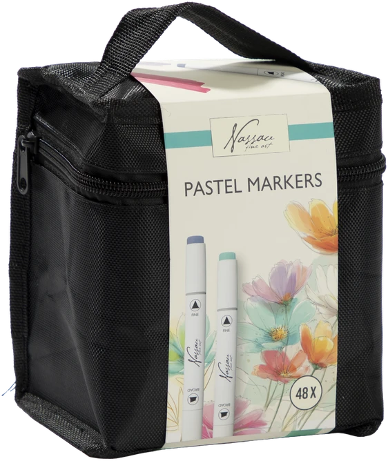 „Nassau“ – pasteliniai apvalūs dvigubi žymekliai, 48 vnt. (AR017003)