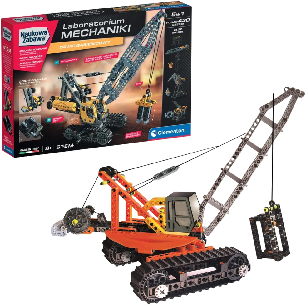 Clementoni mokslinė pramoga – mechanikos laboratorija: kranas
