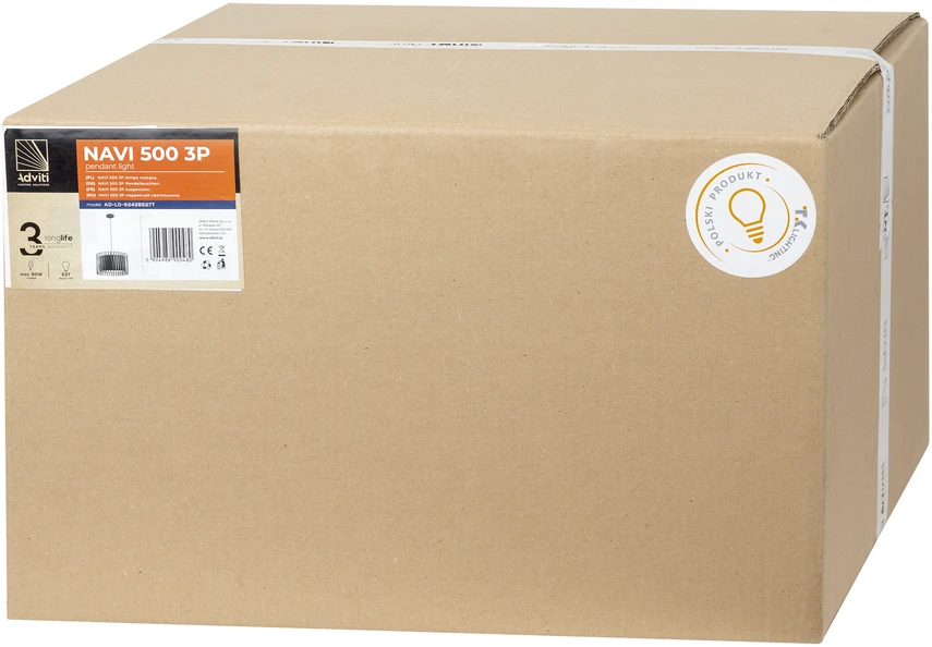 Orno NAVI 500 3P, pakabinamas šviestuvas, E27, maks. 60 W, juodas