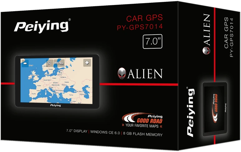 Peiying Alien PY-GPS7014 GPS navigacija + ES žemėlapis