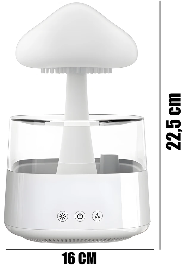Nawilżacz Drėkintuvas Oro drėkintuvo difuzorius aromaterapijos LED lempa debesis grybų lietus