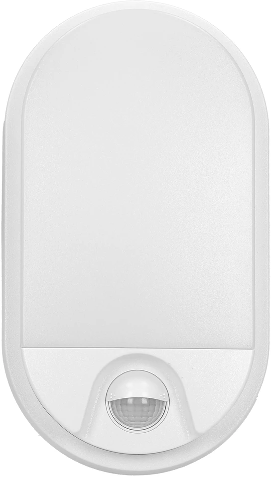 Sieninis šviestuvas Orno NEFRYT LED 10W, sodo šviestuvas su judesio jutikliu 140°, 800lm, IP54, 4000K, baltas