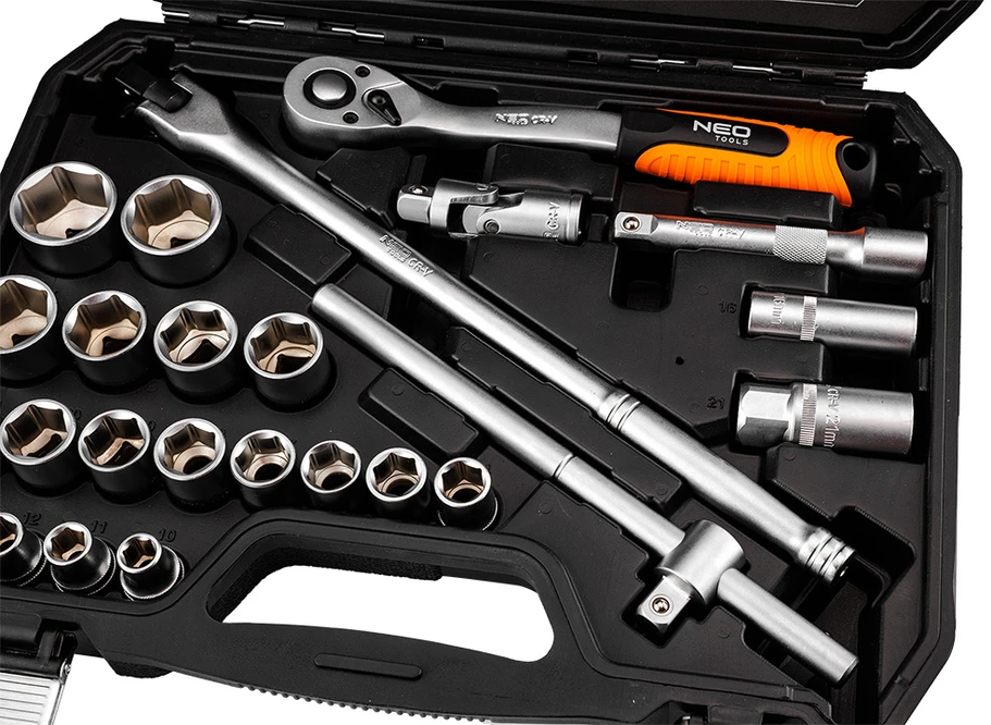 Zestaw Rinkinys 1/2" galvučių raktų rinkinys, 25 vnt., satininis