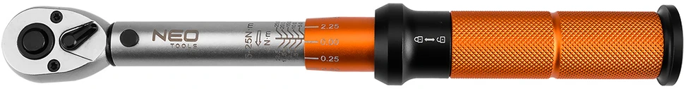 Neo Tools 1/4" sukimo momento raktas, 5-25 Nm
