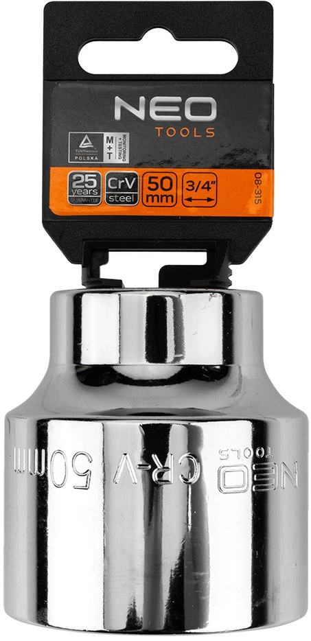 Neo Tools Šešiakampė galvutė NEO 3/4, 50 mm
