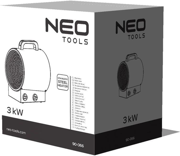 Neo Tools Pastatomas elektrinis šildytuvas NEO, 3000W, 90-066