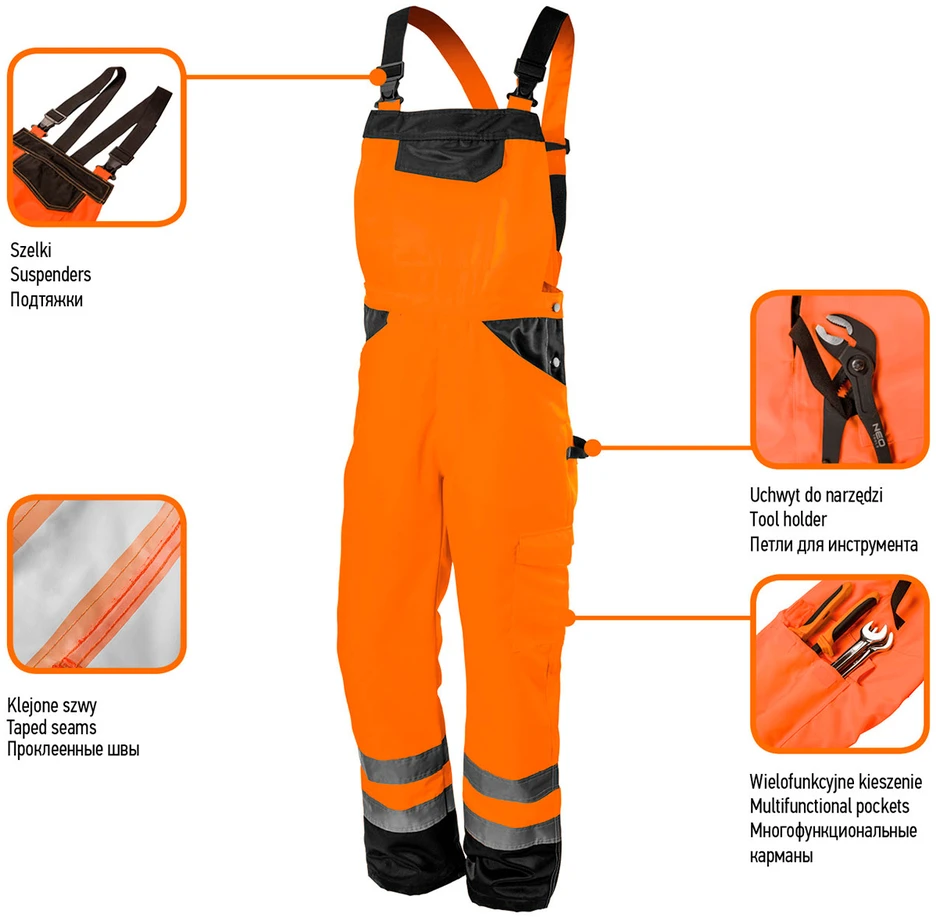 Neo Tools Darbiniai marškinėliai, įspėjamoji oranžinė, XXL dydis