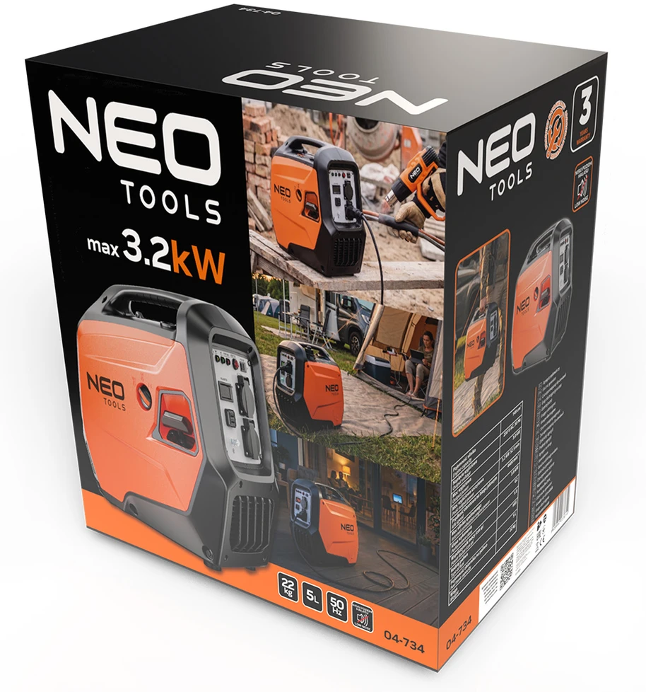 Neo Tools generatorius inwertorowy 3200W