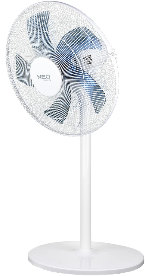 Neo Tools Grindų ventiliatorius 50 W, 40 cm skersmuo, 3 greičiai, svyravimo funkcija, baltas