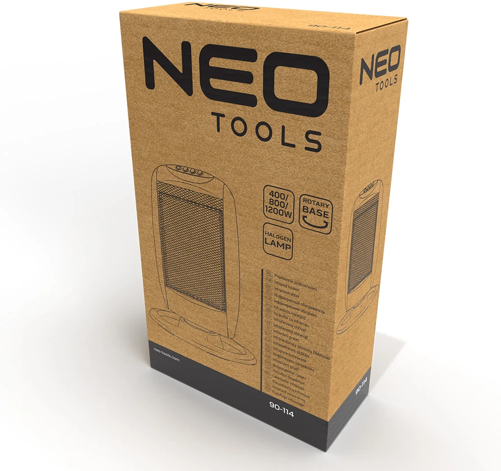 Neo Tools Halogeninis infraraudonųjų spindulių šildytuvas 400/800/1200W