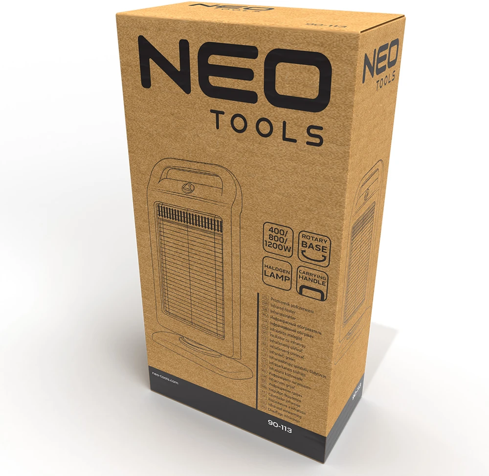 Neo Tools Halogeninis infraraudonųjų spindulių šildytuvas 400/800/1200W