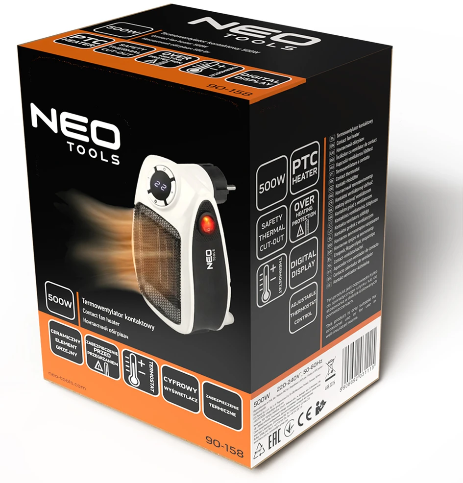 Neo Tools Kontaktinis šilumos ventiliatorius 500W