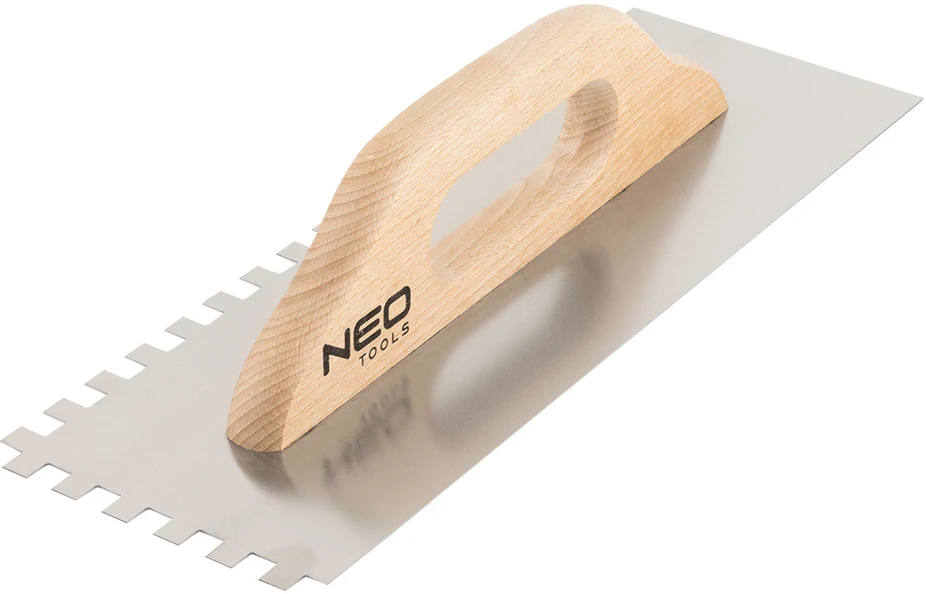 Dantyta mentelė NEO 380 x 128 mm, 0,7 mm storio, medine rankena