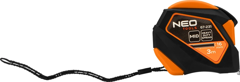 Miara Matavimo Juosta NEO TOOLS 3m x 16mm su Automatiniu Užraktu