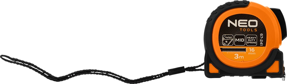 Miara Ruletė NEO TOOLS Super Juodas 3m x 16mm