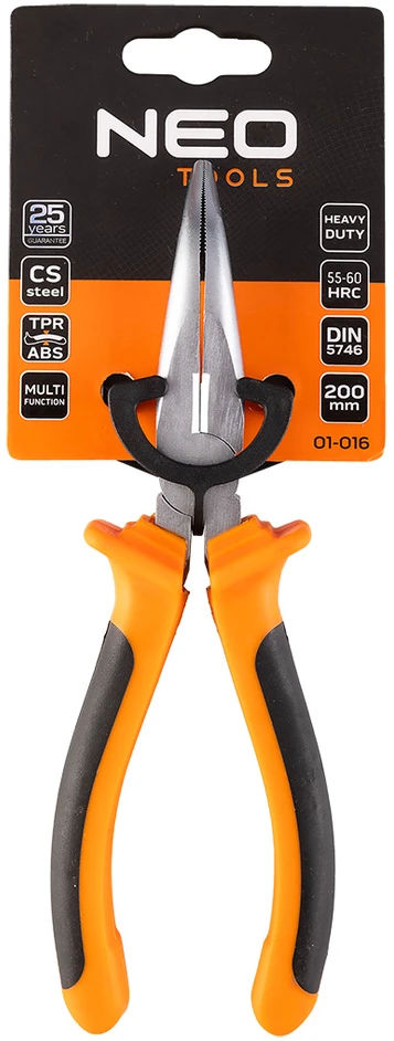 Szczypce NEO Lenktos Pailgintos Replės 200mm (DIN 5745)