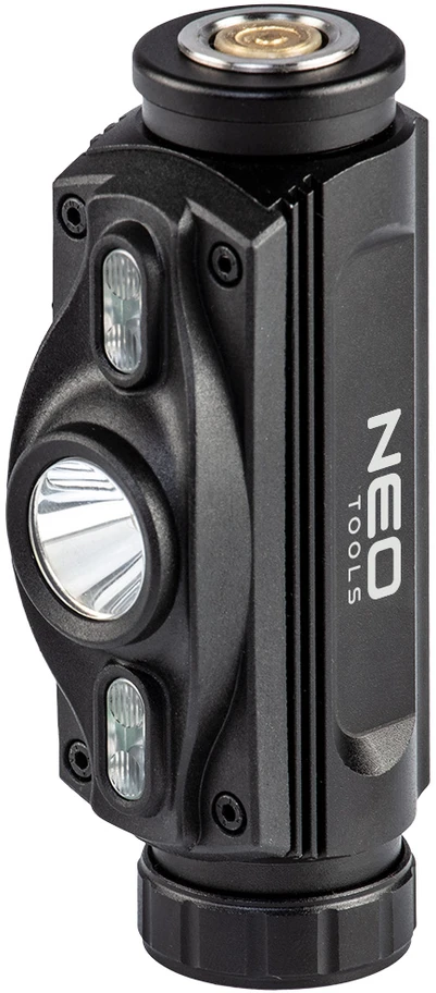 Neo Žibintuvėlis, Įkraunamas USB priekinis žibintas, 1000 lm, raudonas/mėlynas CREE LED + LED