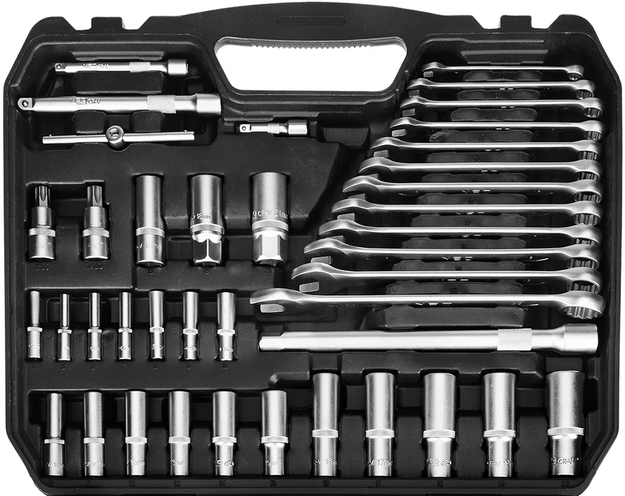 Neo Tools 220 dalių raktų rinkinys 1/2", 3/8", 1/4"