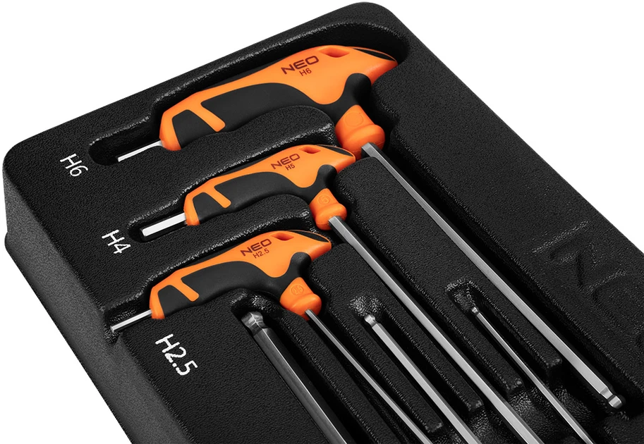 Neo Tools Šešiakampiai raktai 6 vnt.įdėklas