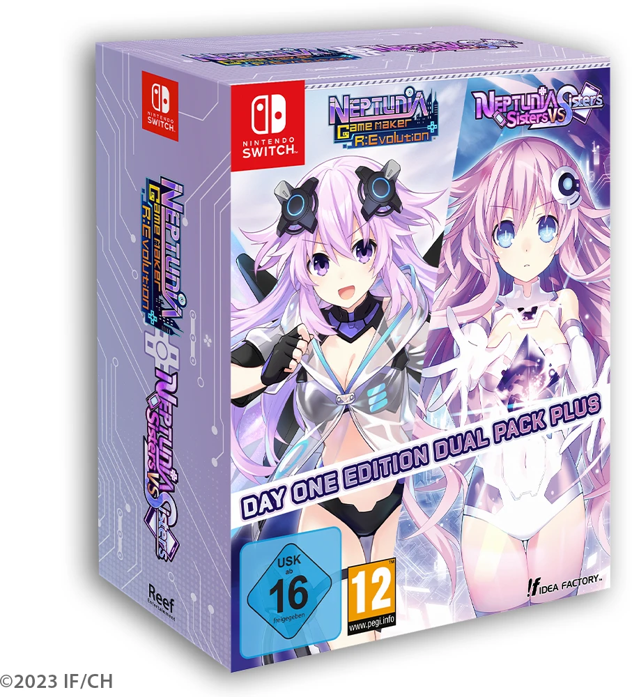 „Neptunia Game Maker R:Evolution“ / „Neptunia: Sisters VS Sisters“ (pirmos dienos leidimas) (dvigubas paketas) – „Nintendo Switch“