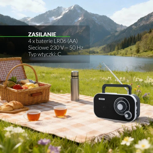 Camry CR 1140b radijo imtuvas, juodas
